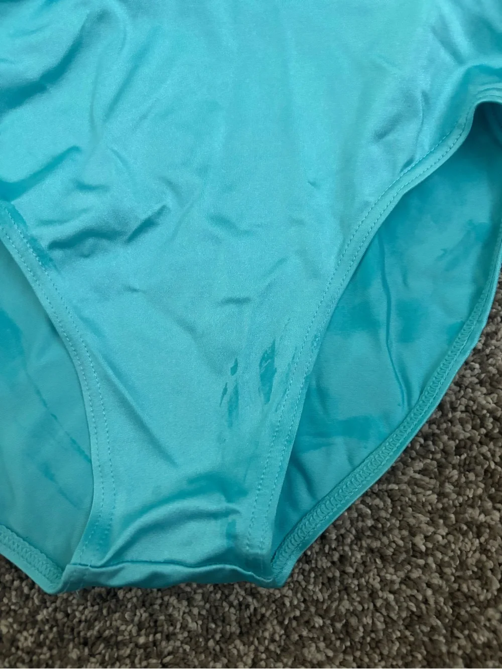 Beautiful blue leotard/dance costume with bead detail